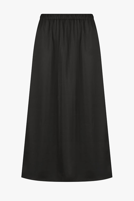 Black Satin Skirt-0
